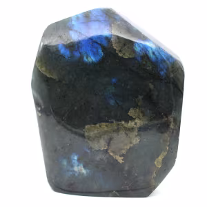 Piedra labradorita natural pulida, decoración mineral