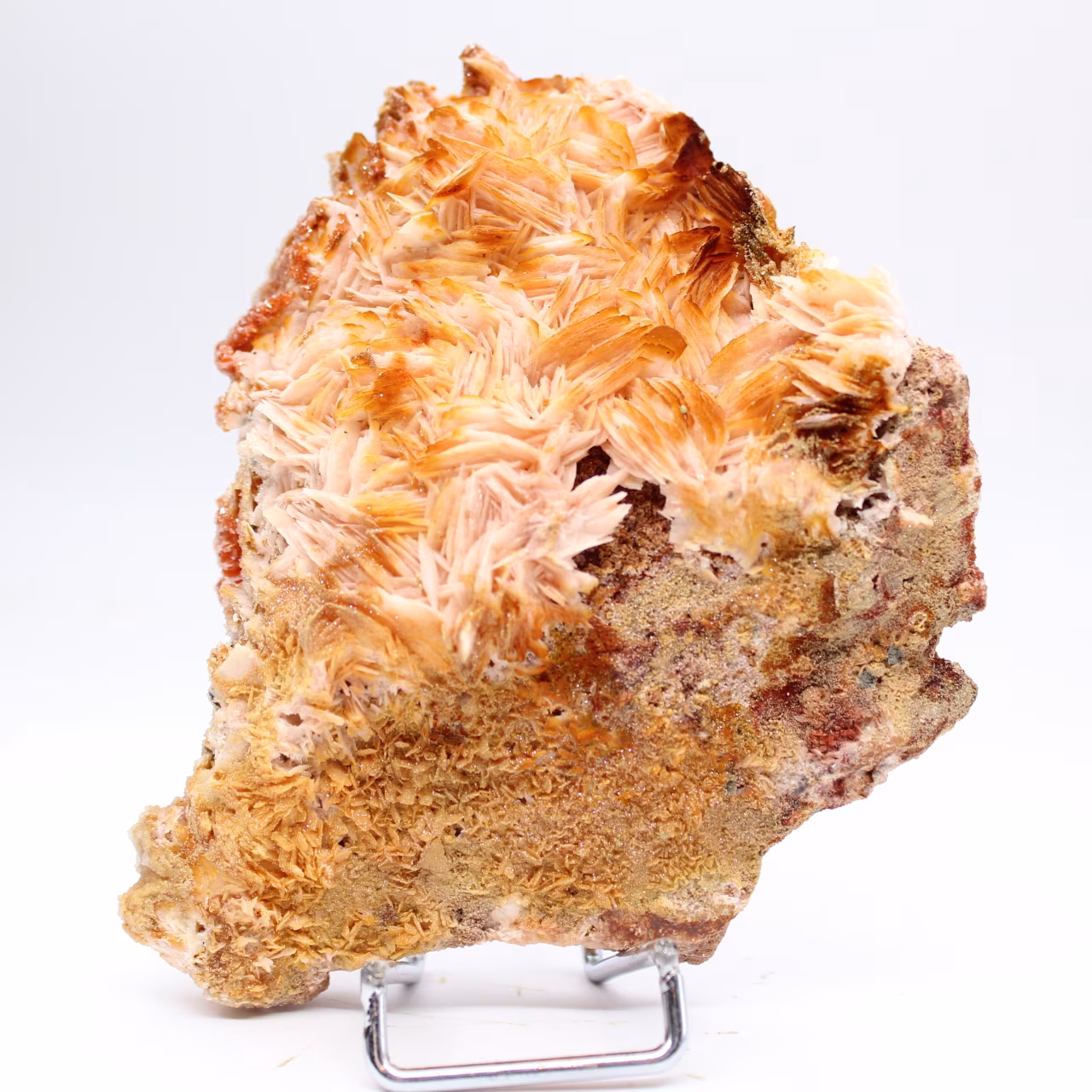 Cristales de barita naranja de Marruecos para coleccionistas.