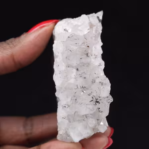 Cristales de cuarzo goethita marroquí, drusa pequeña de 120 g