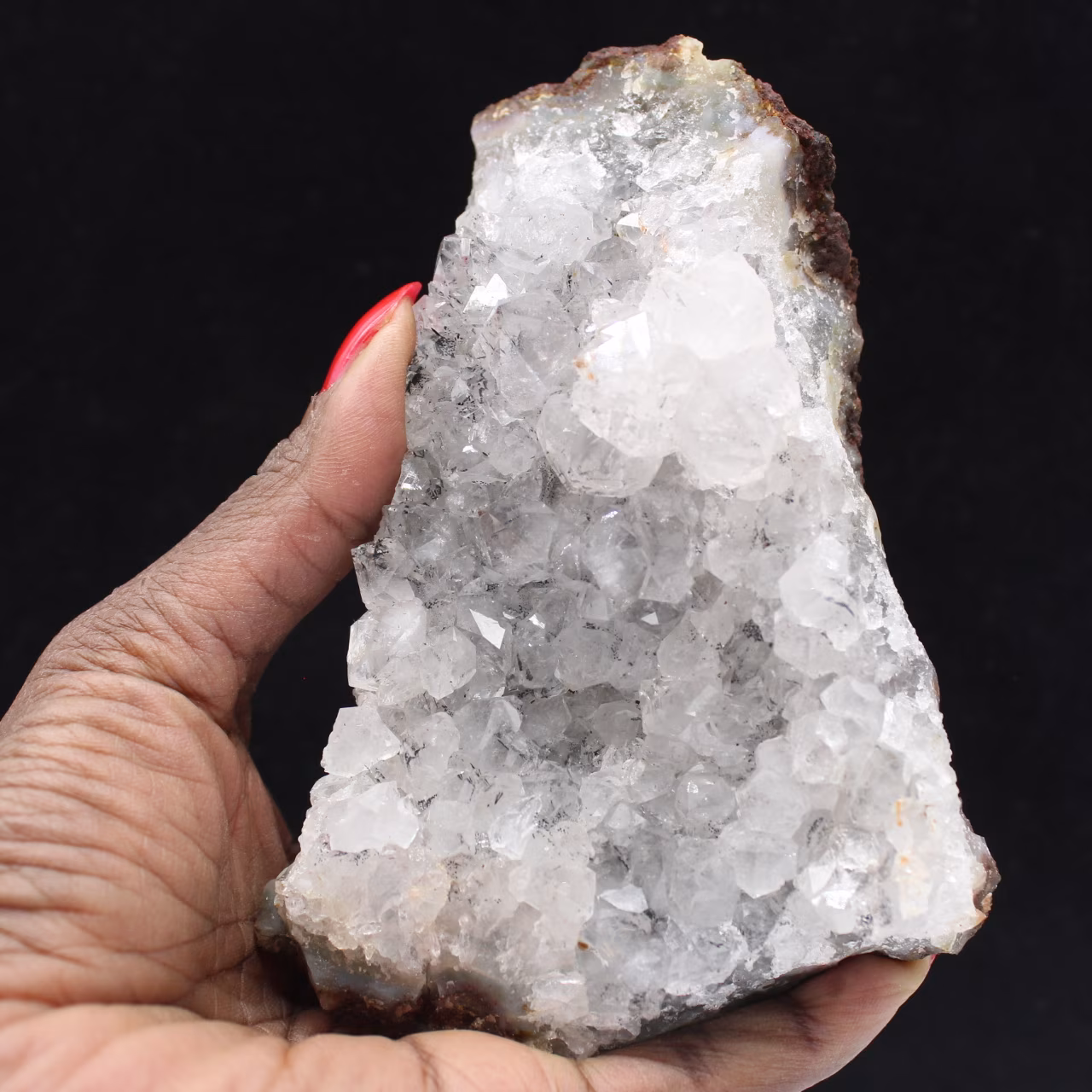Cristales de cuarzo con inclusiones de goethita, Marruecos, Colección Mineral