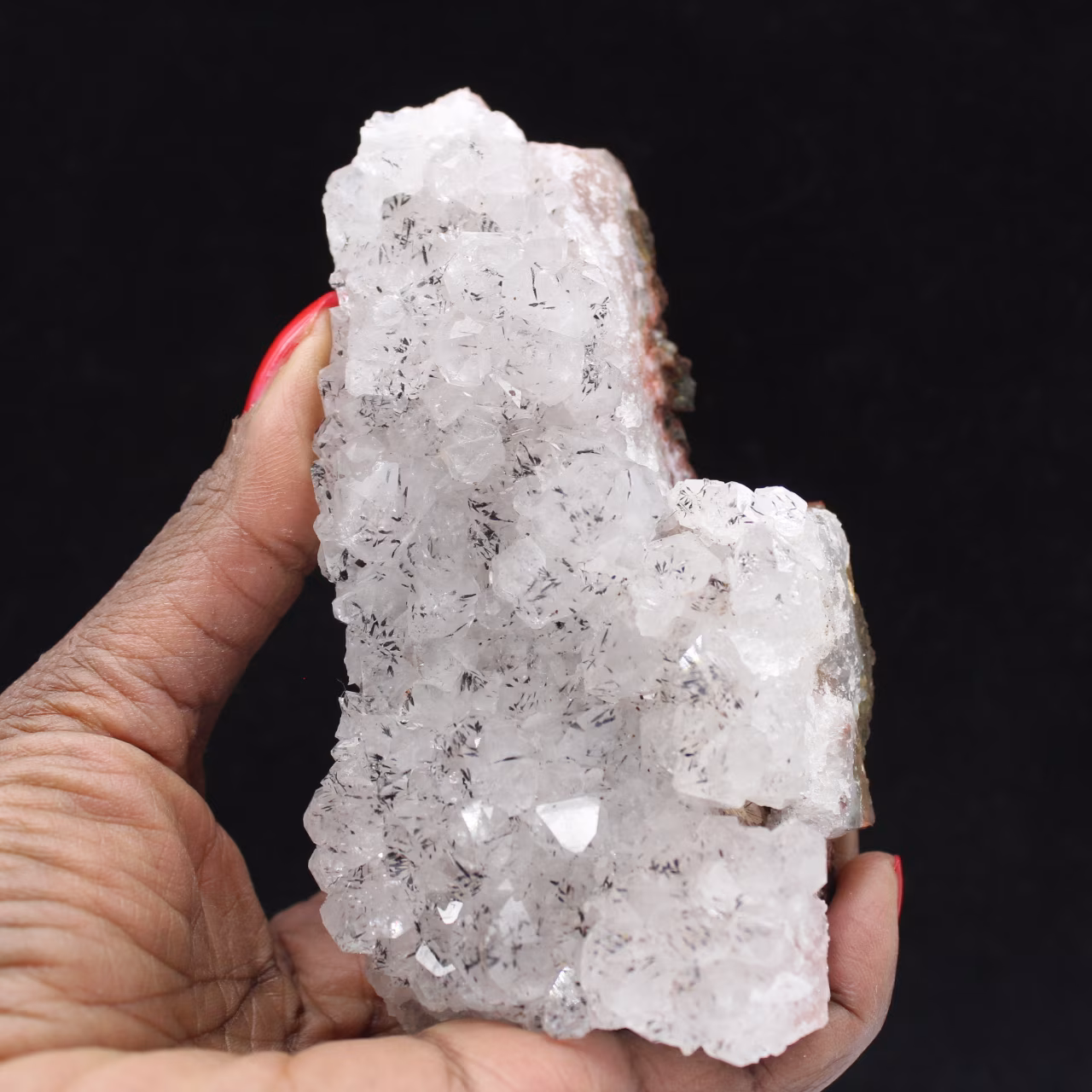 Drusas de cuarzo goethita marroquí, piedra natural en bruto