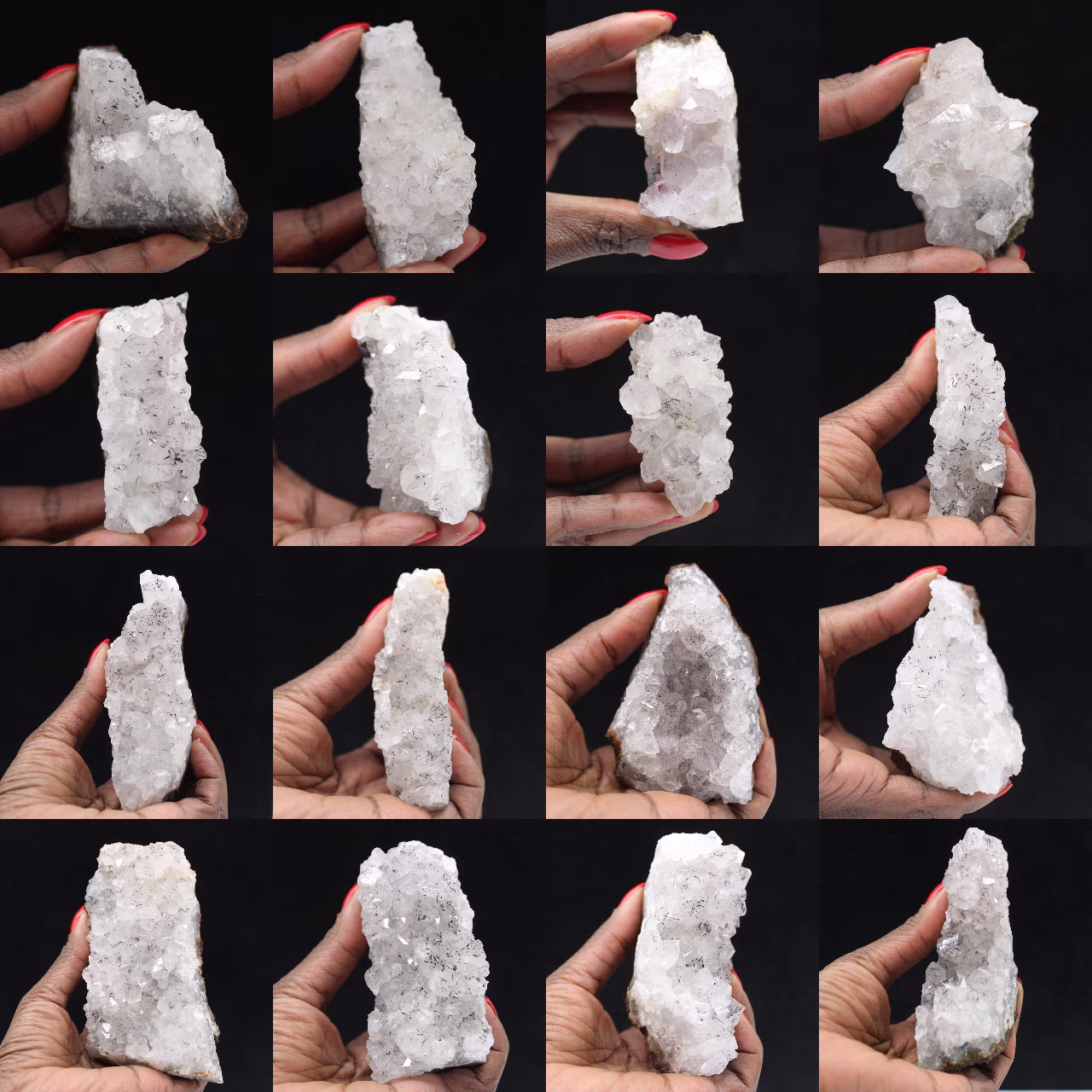 Cuarzo bruto de Marruecos, cristales con inclusiones de goethita.