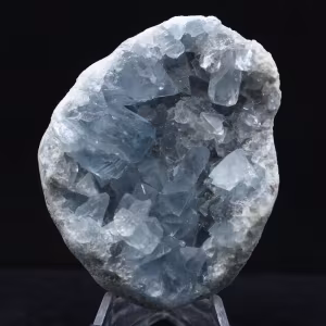 Celestita azul: espécimen mineralógico malgache