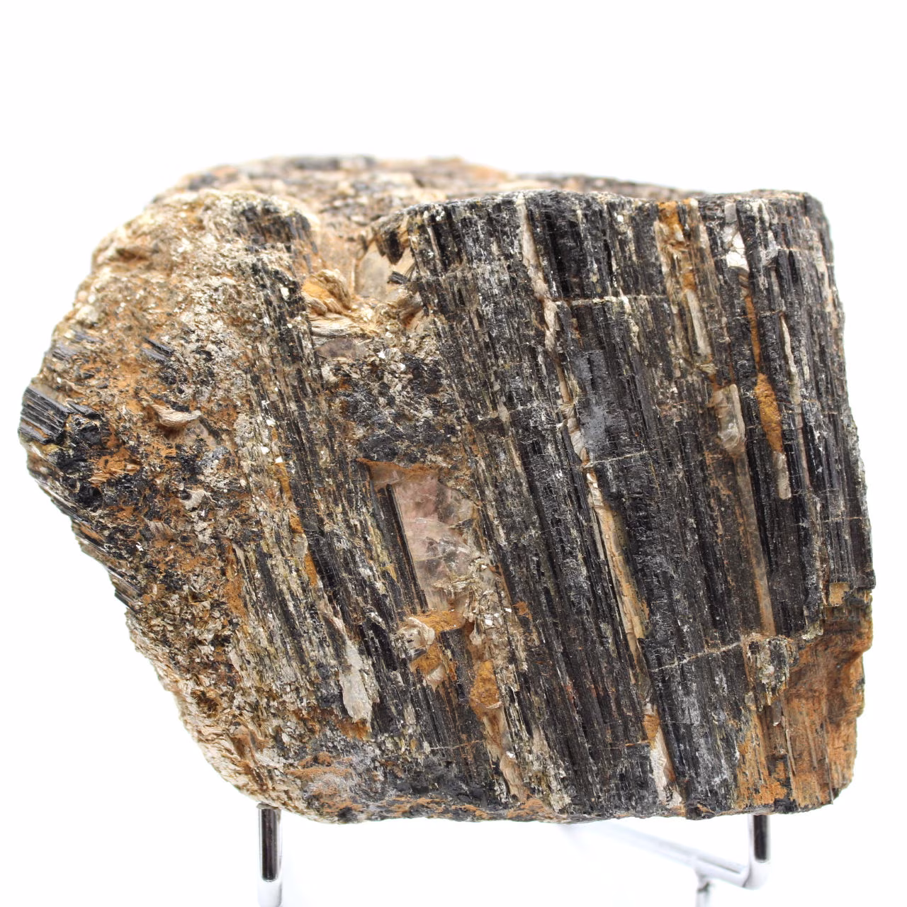 Turmalina negra masiva - Bloque natural de Madagascar