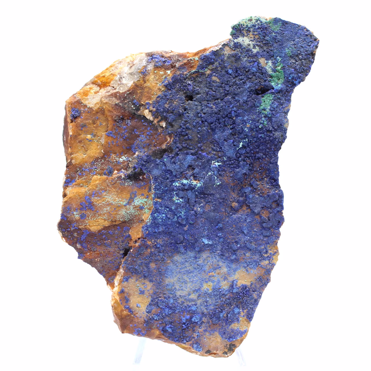 Cristales de malaquita y azurita de Marruecos