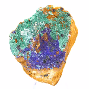 Cristales de azurita y malaquita de Marruecos