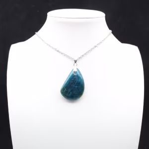 Colgante de apatita azul verdosa - Auténtico de Madagascar