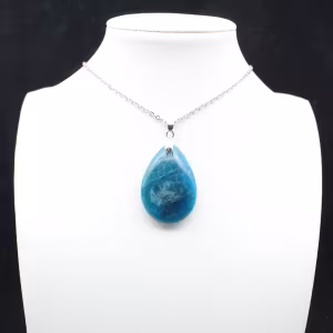 Colgante de apatita de Madagascar - Gema azul natural