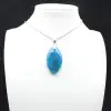 Colgante de apatita de Madagascar - Estructura cristalina azul - 0