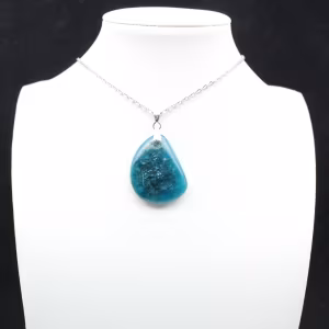 Colgante de apatita azul de Madagascar - Crystal Sparkle