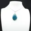 Colgante de apatita azul de Madagascar - Mineralogía auténtica - 0