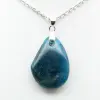 Colgante de apatita azul de Madagascar - Mineralogía auténtica - 2