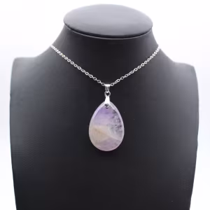 Colgante de amatista - Joyería mineral pura
