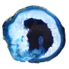 Rodajas de ágata azul pulidas para decoración y estudio. - 2