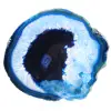 Rodajas de ágata azul pulidas para decoración y estudio. - 1