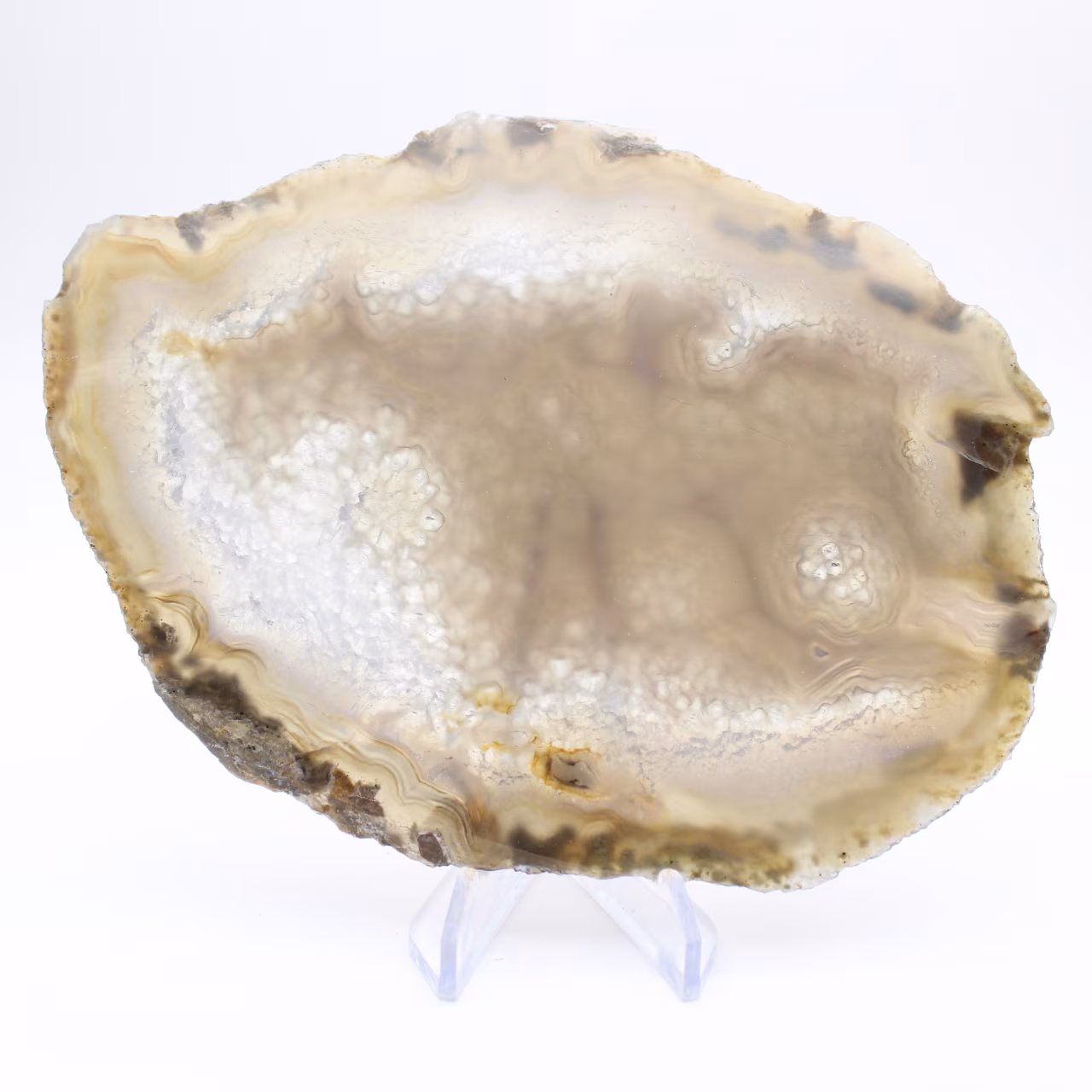 Rebanada de geoda de ágata brasileña