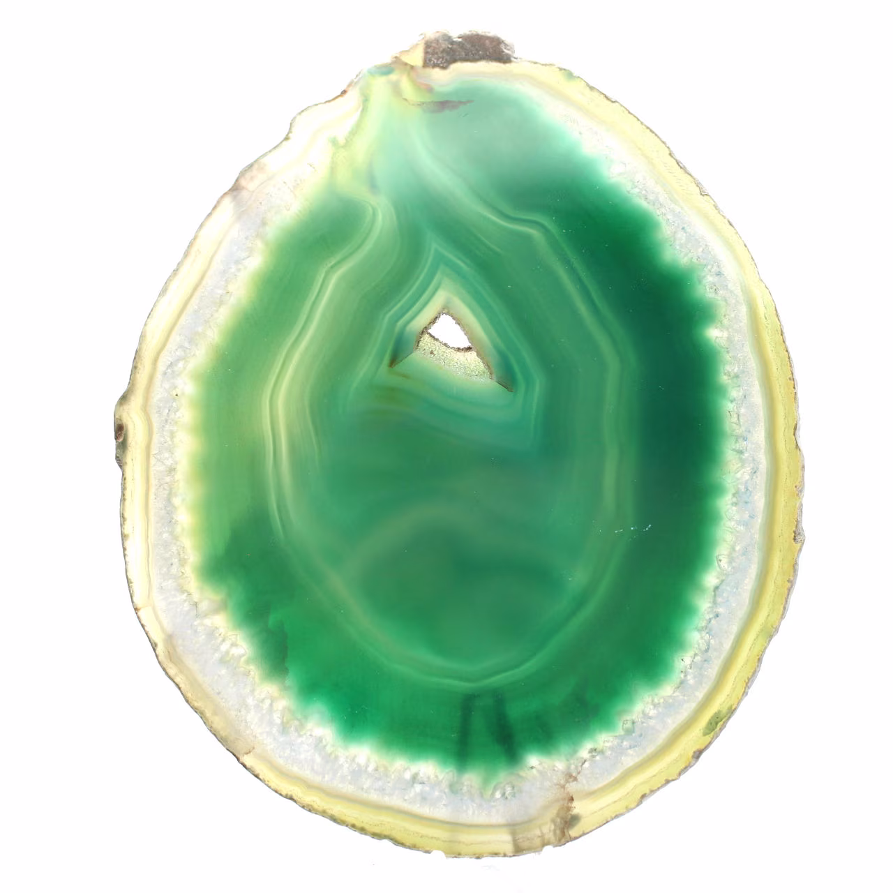 Lámina de ágata brasileña, verde – Artículo de coleccionista, 200 g