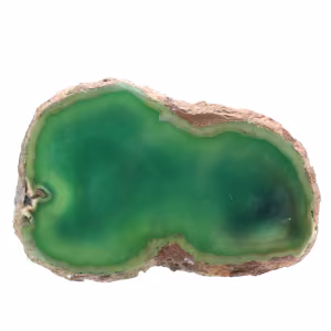 Ágata verde en rodajas – Ejemplar mineral de Brasil 315 g
