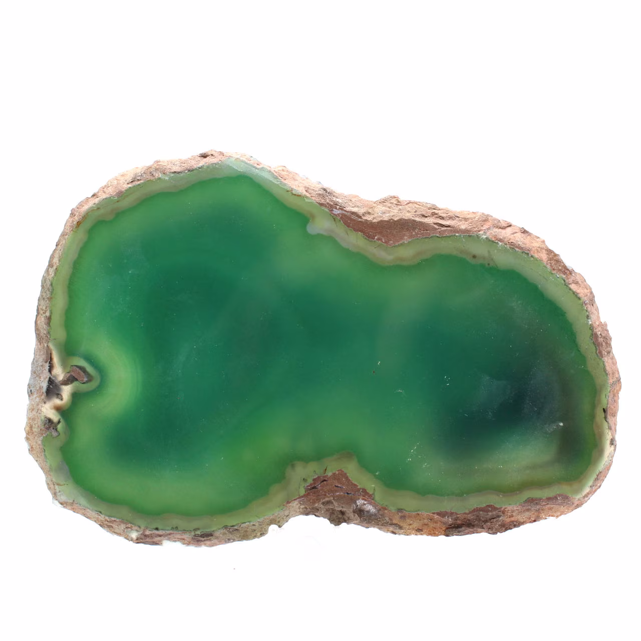 Ágata verde en rodajas – Ejemplar mineral de Brasil 315 g