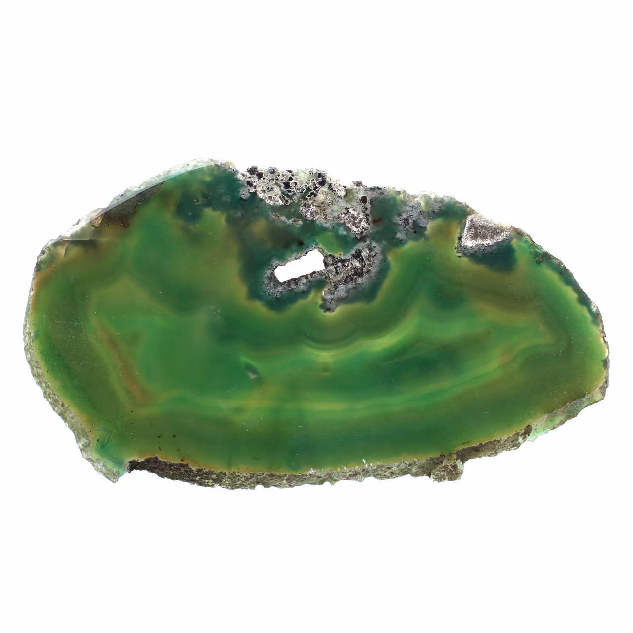 Lámina de ágata verde – Piedra natural 225 g, Brasil