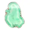 Ágata verde laminada de Brasil – Objeto mineral 160 g - 0