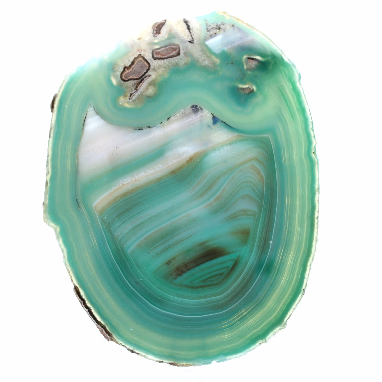 Lámina de ágata verde natural – mineral brasileño 210 g