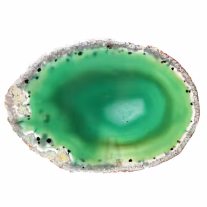 Lámina de ágata verde pulida – ejemplar brasileño 205 g