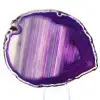 Ejemplar de ágata brasileña, rodaja de color púrpura - 1