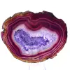 Rebanada de piedra ornamental púrpura de ágata brasileña - 0