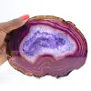 Rebanada de piedra ornamental púrpura de ágata brasileña - 3