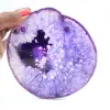 Rebanada de ágata brasileña maciza, tonos púrpura. - 3