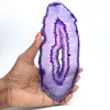 Decoración mineral: Lámina de ágata púrpura brasileña - 3