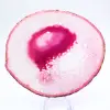 Rebanada decorativa de ágata teñida de rosa - 0