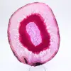 Sección de ágata rosa pulida y teñida - 1