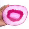 Sección de ágata rosa pulida y teñida - 3