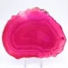 Rodaja de ágata decorativa teñida de rosa - 0