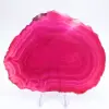 Rodaja de ágata decorativa teñida de rosa - 1