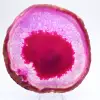 Trozo de ágata teñida de color rosa para coleccionar - 1