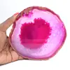 Trozo de ágata teñida de color rosa para coleccionar - 3
