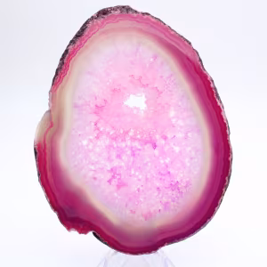 Ágata brasileña pulida de color rosa