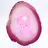 Ágata brasileña pulida de color rosa