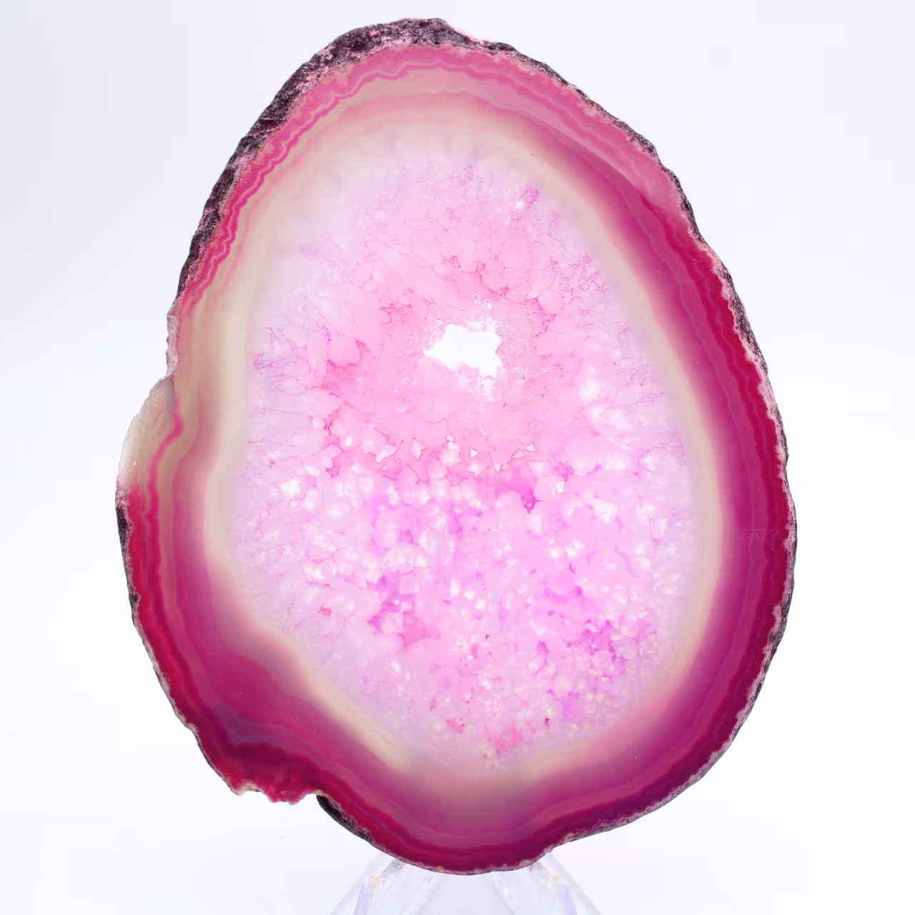 Ágata brasileña pulida de color rosa