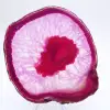 Rebanada decorativa de ágata teñida de rosa - 1