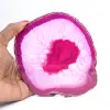 Rebanada decorativa de ágata teñida de rosa - 3