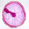 Rebanada de ágata natural teñida de rosa - 0
