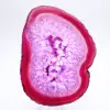Rebanada pulida de ágata teñida de color rosa - 5