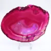 Rebanada pulida de ágata teñida de color rosa - 7