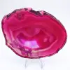 Rebanada de ágata brasileña teñida de rosa - 1