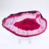 Fina lámina de ágata teñida de rosa - 0