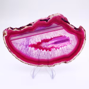 Ágata pulida decorativa teñida de rosa